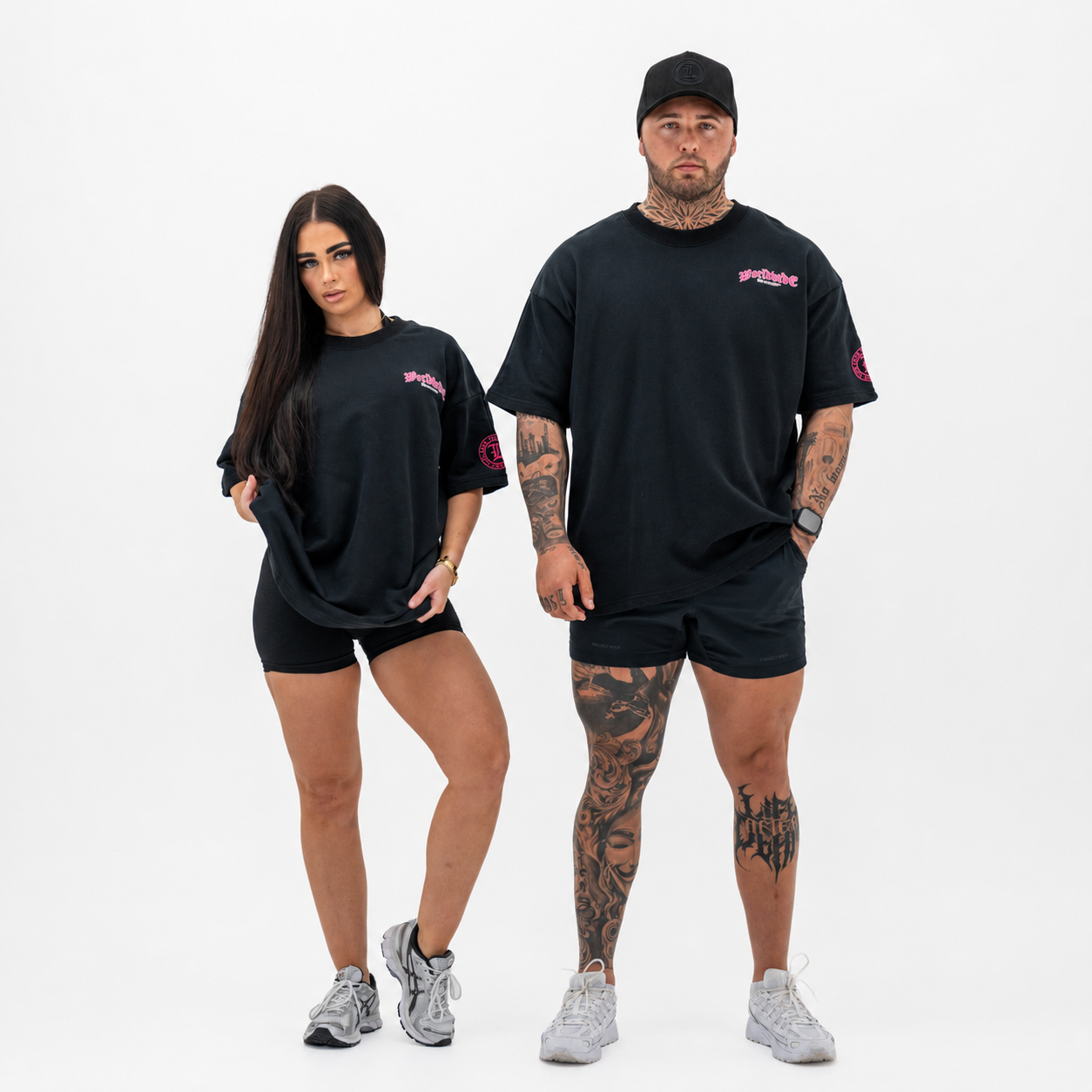 Worldwide Tee | Black / Pink