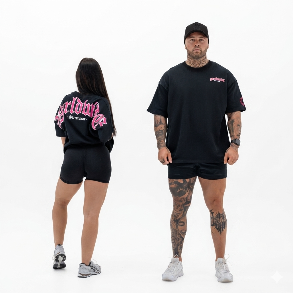 Worldwide Tee | Black / Pink