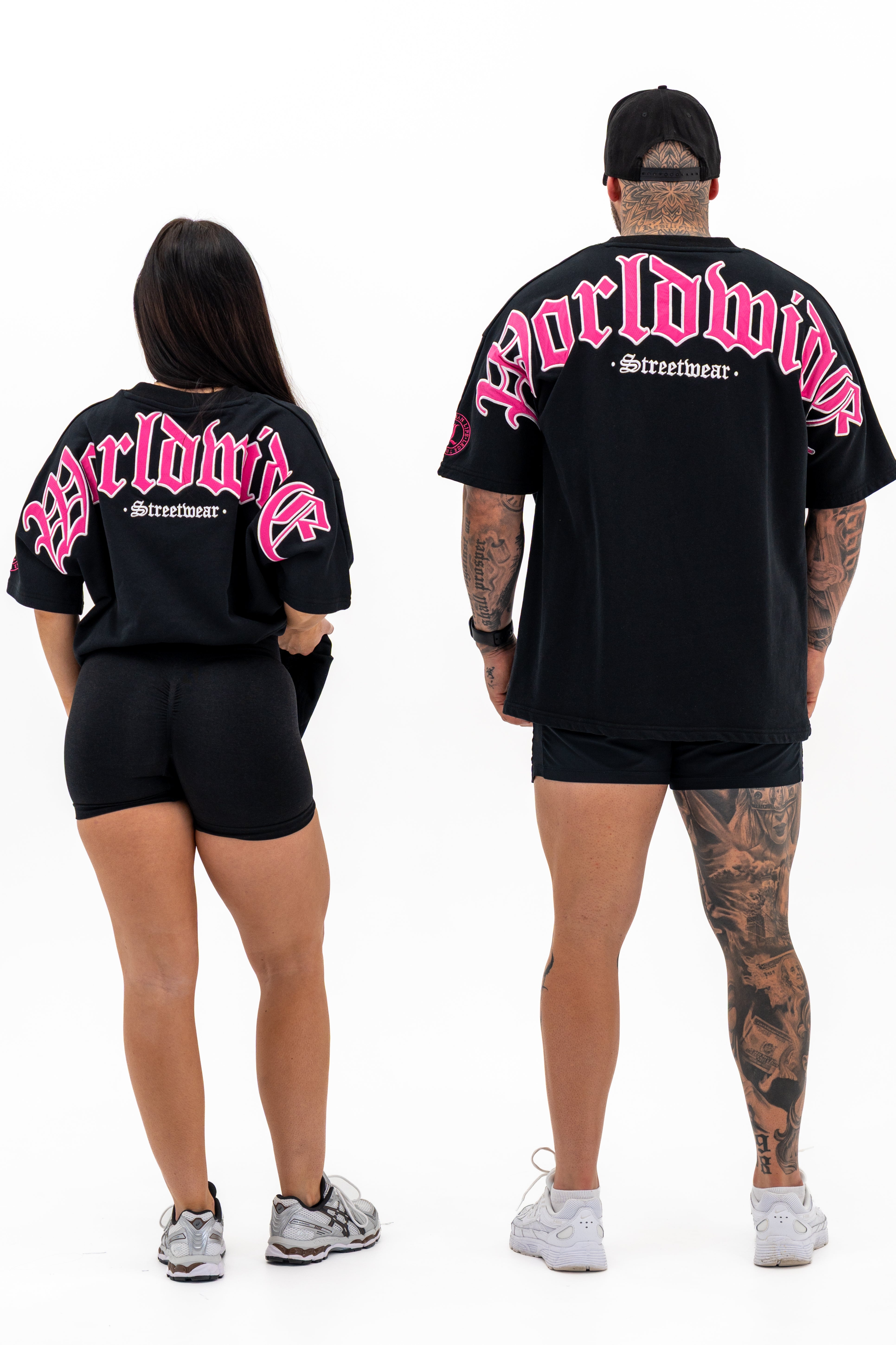 Worldwide Tee | Black / Pink