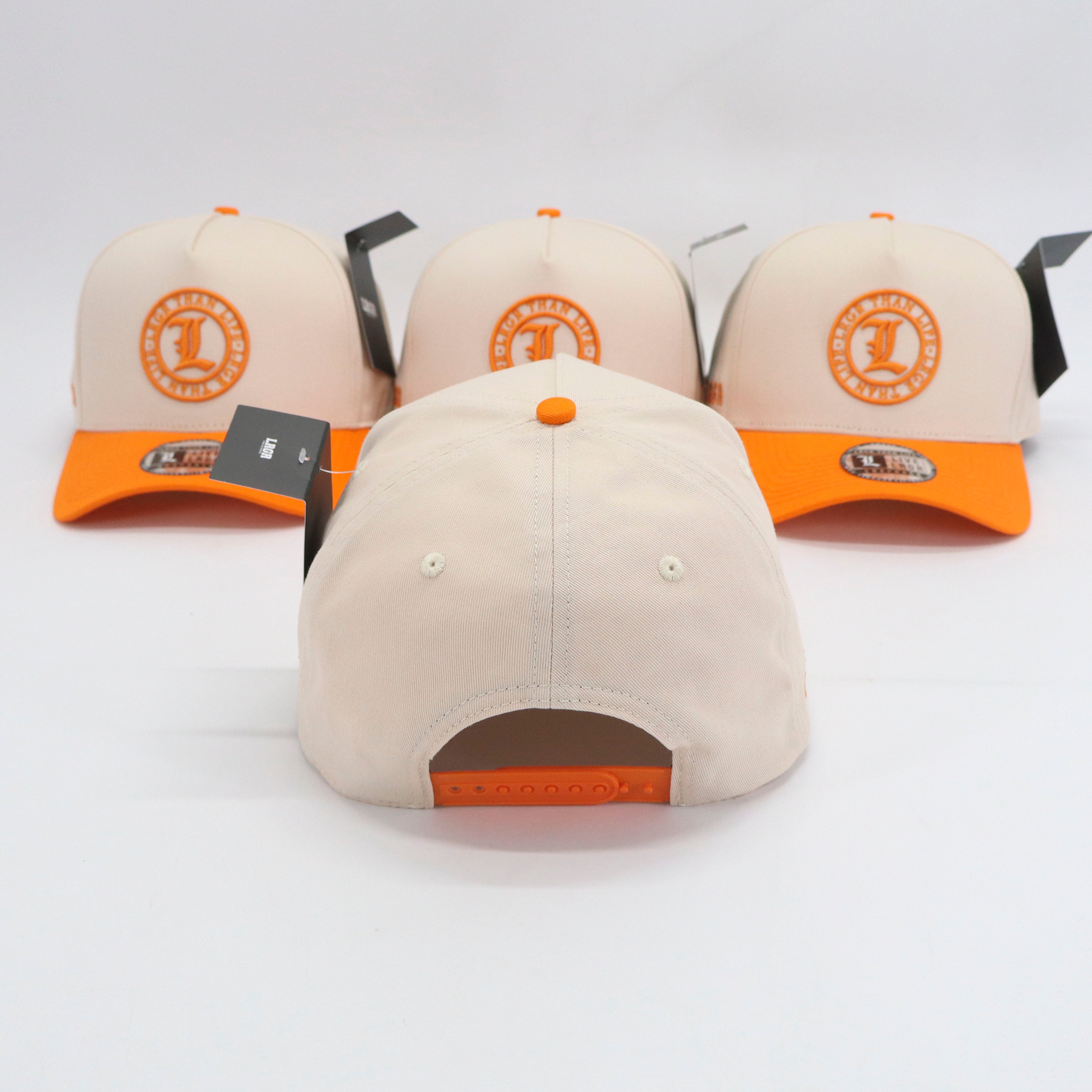A-FRAME HAT - CREAM ORANGE