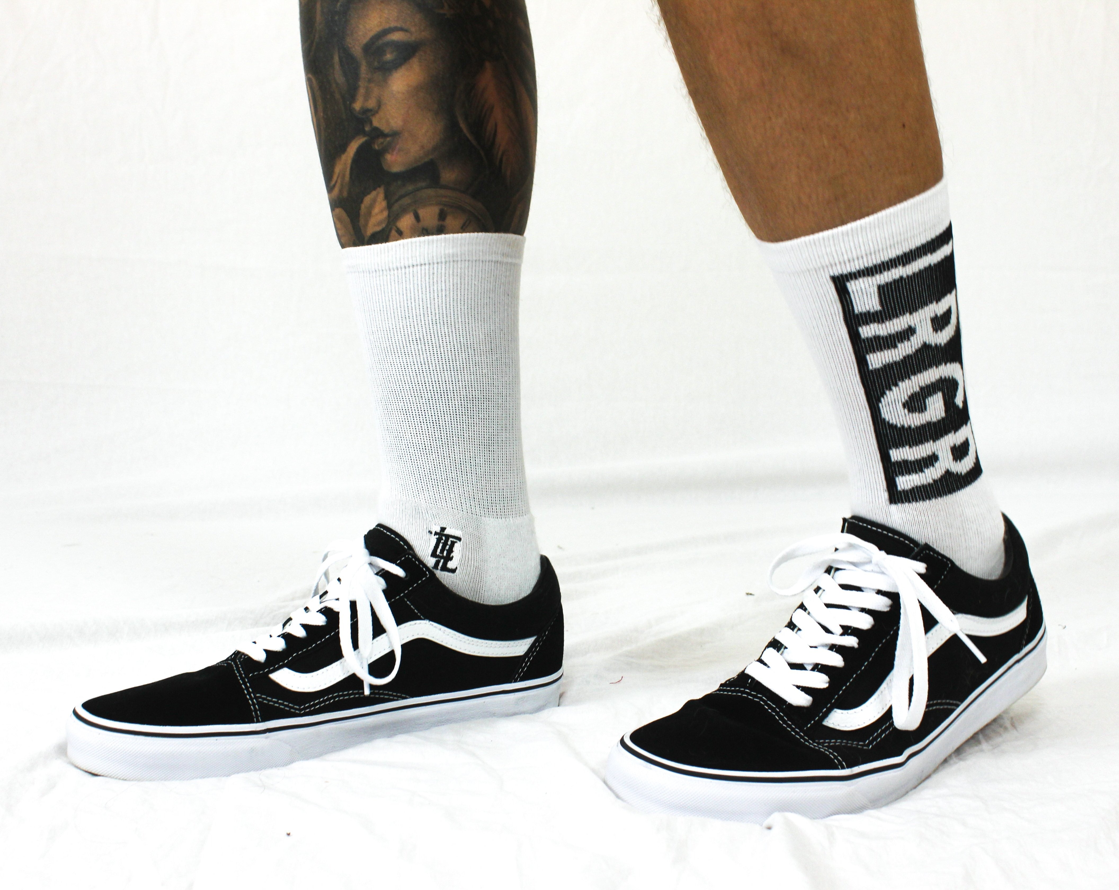 Vans old skool fashion white socks